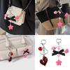 Charming Acrylic Keychain Accessory Attractive Bowknot and Star Strawberry Key Rings Heart Keychain for Daily Use