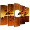 Five Piece Picture Canvas Print Africa Landscape Trees