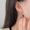 Light Luxury High-end Square Diamond Love Earbud Earrings Versatile Niche Design Earrings Earrings
