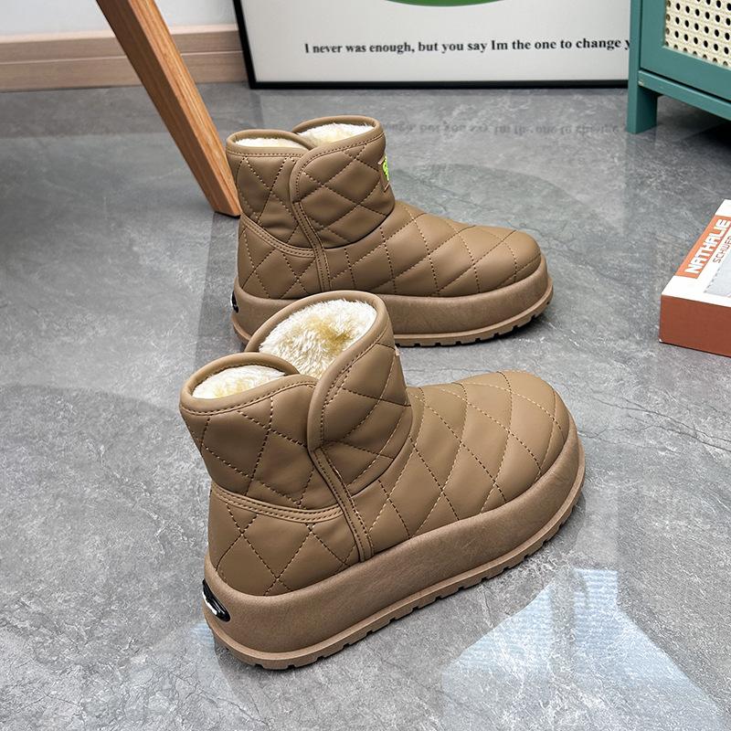 Snow Boots Women's 2024 Winter New Women's Shoes Short Tube Thermal Cotton Shoes Piled Thickened Shoes Women's Boots Shoes Women's MX7807