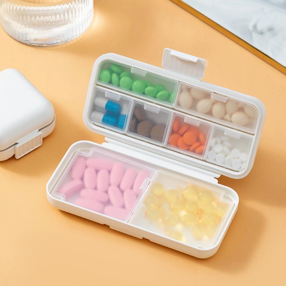 PP+silicone Travel Pill Organizer Double Sealing Medicine Container Case Medicine Box Travel