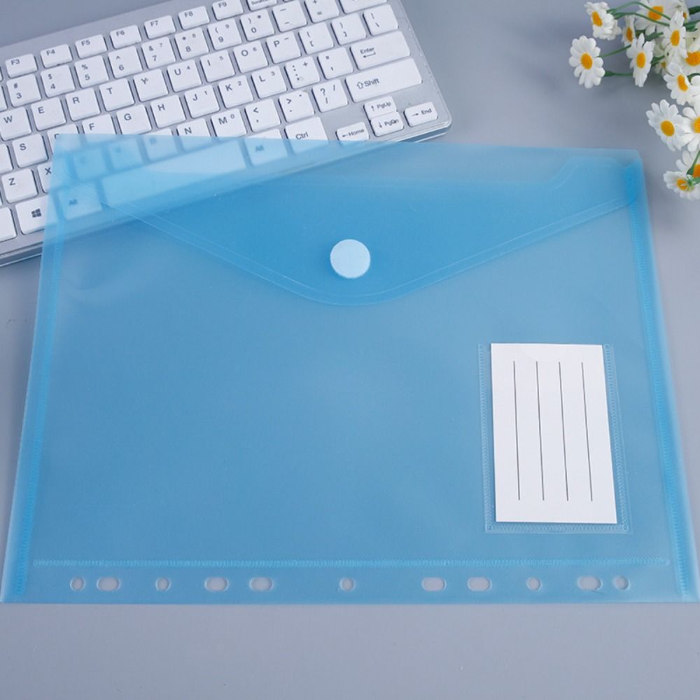 With Hole Document Files Colorful Document Holder Durable Folder Envelope Bag  School Office