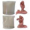 3D Mermaids Shape Candle Mold Unique Mermaids Aromatherapys Gypsum Ornament Plasters Fragrances Stone Epoxy Molds DIY