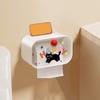 No Punching Wall Mounted Tissue Box Plastic Paper Towel Box Creative Cartoon Tissue Holder  Kitchen