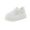 New Thick-soled Leather Little White Shoes Women's Mesh Single Shoes Sports Shoes Women's Inner Height-increasing Casual Board Shoes