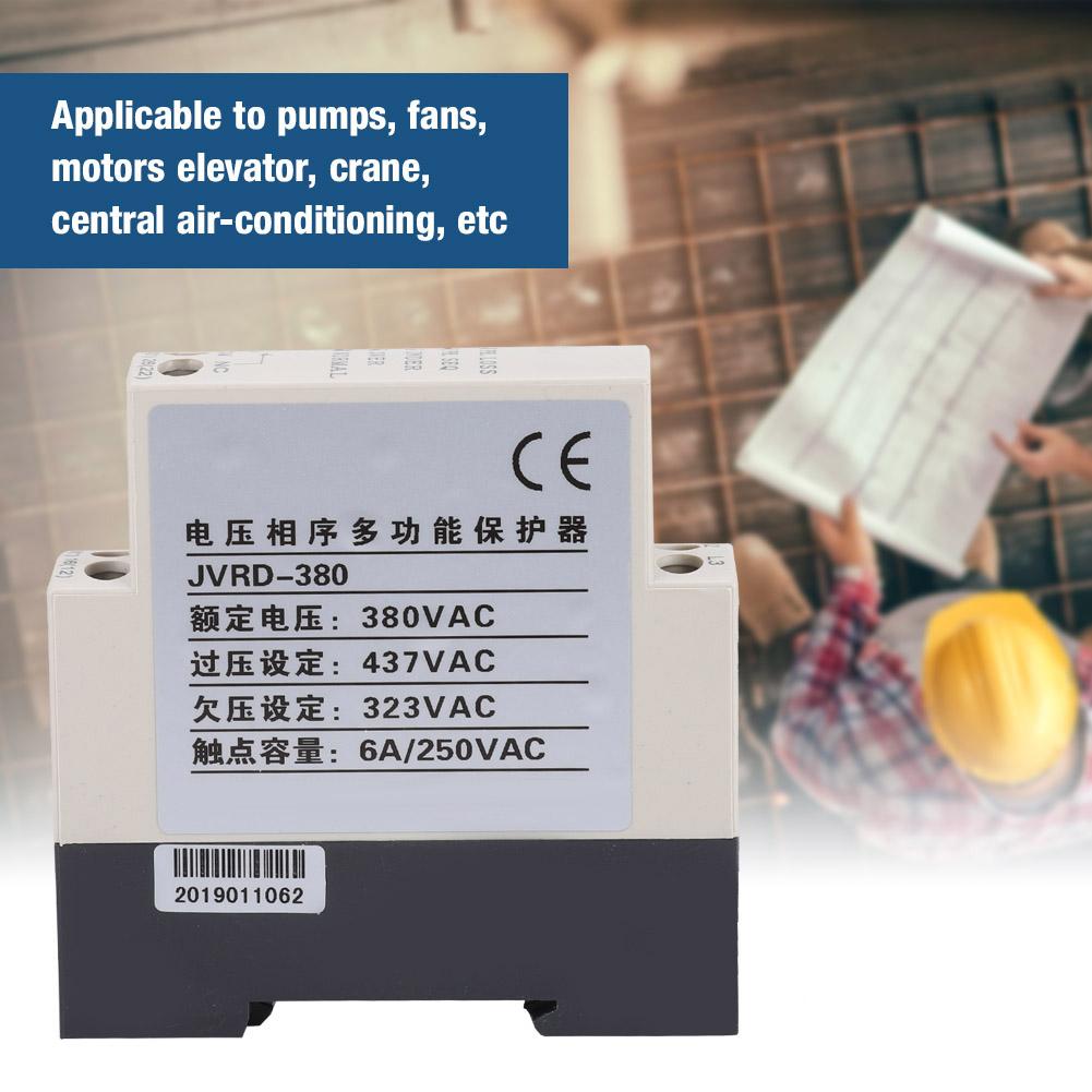 JVRD 380 Phase Sequence Protection Relay Monitoring Voltage Control Device 380VAC