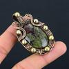 Dragon Blood Jasper Gemstone Pure Copper Wire Wrapped Handmade Pendant Jewelry For Her