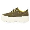 Woven Trendy Lace-Up Low-Top Platform Shoes Women Sneakers Olive-Green 1136842-BTOL