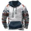 Sping Autumn Men 3D Digital Print Monolayer Hoodies Men Casual Pullover Hooded Coat