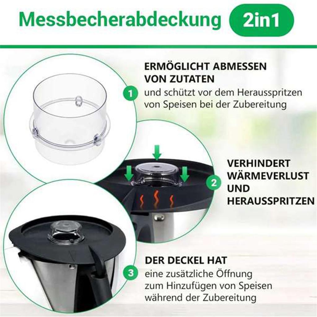For Thermomix TM6 TM5 Blender Replacement Cooking Lid Measuring Cup Dosing Cap Sealing Lid +Handle Clamp Cover