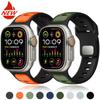 Silicone Strap for Apple Watch Ultra 2 49mm Series 10 9 8 7 42mm 46mm 40mm Breathable Two-Color Bracelet iWatch 6 5 4 SE 38mm 45mm 44mm Band