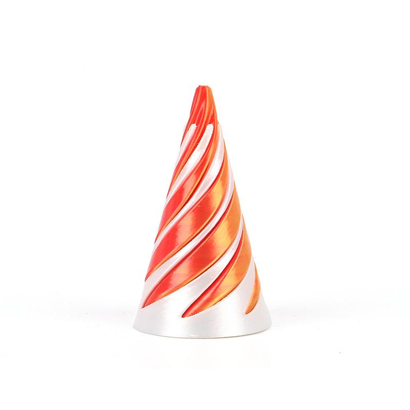 3D Printed Spiral Cone Toy Impossible Pyramid Passthrough Sculpture Pass Through Pyramid Fidget Mini Vortex Thread Illusion