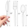Heavy Duty Plastic Silverware Clear Utensils Disposable Cutlery Set Pack of 9030 Forks 30 Spoons 30 Knives