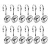 12Pcs Shower Curtain Hooks Rustproof Corrosion Resistant Simple Installation Decorative Metal Shower