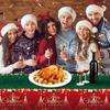 Christmas Themed Party Decorations, Tablecloths, Christmas Atmosphere