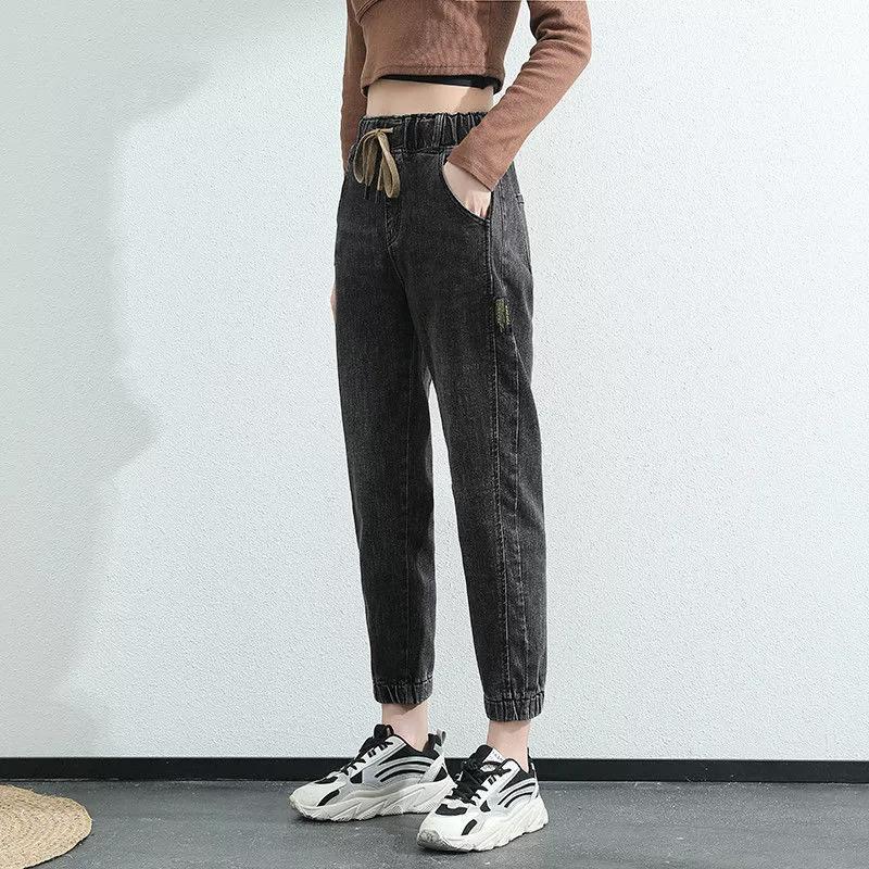 Harem Pants Vintage High Waist Woman Jeans Ankle Length Mom Jeans Denim Pants for Women Clothes High Waisted Jeans
