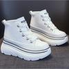 Little White Shoes for Women's Spring Autumn Thick Sole High Top Shoe Board Shoes New Casual Sneakers Womens Platform Shoes