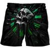 Dark Skull Ghost Horror Skeleton Boxing Shorts Pants 3D Print Fighting Training Unisex Men Women Quick Dry Fitness Gym Sport Workout Casual Streetwear