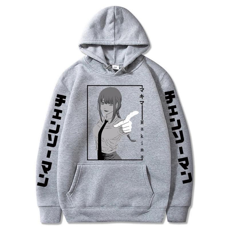 Chainsaw Man Denji Makima Men's Hoodie Vintage Unisex Pullover Men Vintage Graphic Hoody Tops Oversize Clothing