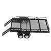 RC Trailer 1/18 Scale Metal Hitch Mount Double Axle with 4 Tires Upgrade Parts Accessories