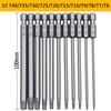 11pcs 12pcs Security Bit Set Tamper Proof Screwdriver Drill Bit Screw Driver Bits Torx Flat Head 1/4" Hex Driver Bits