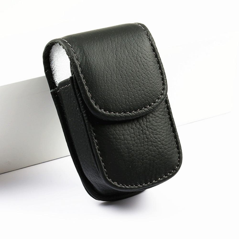 Portable Leather PU Glasses Case Belt Wearable Folding Glasses Storage Box