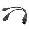 IEC 320 C6 Male to C5+C13 Female Splitter Adapter Cable Y Split Power Adapter Cable для ноутбуков, столов