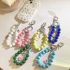 Cute Love Heart Beaded Colorful Phone Bracelet For iPhone Accessories Anti-Lost Chain Lanyard Hanging Cord Sweet Gift