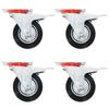 VidaXL Swivel Casters with Double Brake 4 Pcs 100 Mm