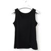 Sleeveless Sexy Vest Women Solid Color Thin Camisole Ladies Round Neck Summer Straps T-shirt