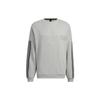 Adidas City Crew Sweat Solid Stripe Letter Print Long Sleeve Sweatshirt Unisex Tops Grey HP1371