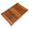 Kungfu Tea Tray Chinese Gongfu Tea Tray Drainage Water Storage Wood Tea Table with Drain Pipe