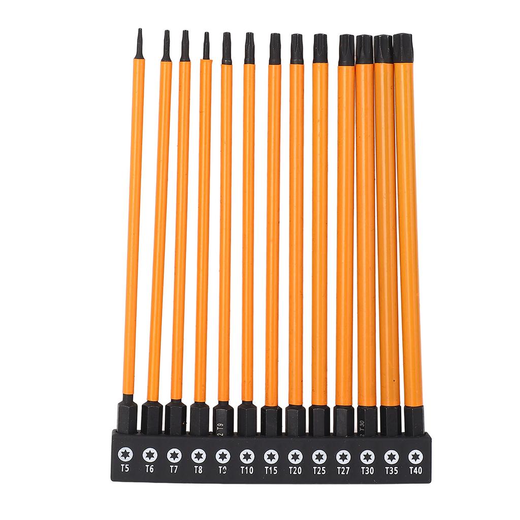 150mm 1 4in Hex Shank Screwdriver Bit Set S2 Alloy Steel T5 T6 T7 T8 T9 T10 T15 T20 T25 T27 T30 T35 T40 Magnetic Driver