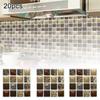 Self-Adhesive Mosaic Tile Stickers Waterproof Home Kitchen Wall Decal Decoration