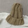 Do Not Pick People, Solid Color Knitted Hats for Men and Women, Thickened and Showing the Face, Small Cone Top Wool Hat, Bare Body Pullover Hat Tide