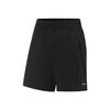 Li Ning Fitness Series Casual Simple Solid Color Elastic Sports Shorts Women Shorts Black AKSV128-1