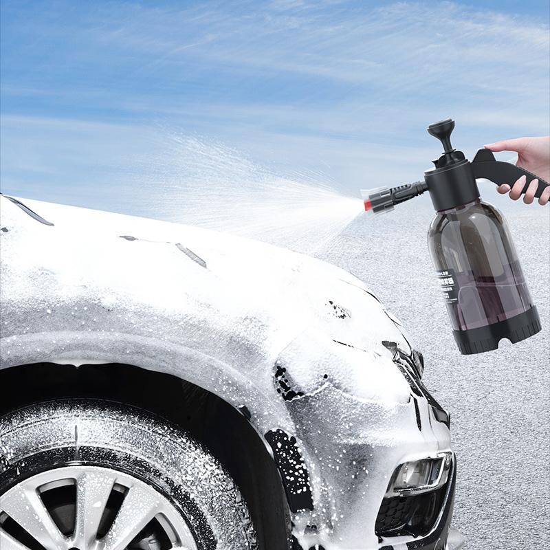 Car Wash Foam Sprayer 2L Hand Pump Pneumatic Foam Car Washing Spray Bottle For Car Home Cleaning Tools