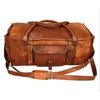 Mens Vintage Genuine Leather Flap Duffel Carry On Weekender Travel Bag