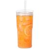 Glass Cups with Lids and Glass Straws 500ml High Borosilicate Glass Tumbler Iced Coffee Water Smoothie