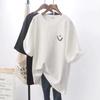 Women's Hong Kong Chic Loose Mid-Length Short-Sleeve White T-Shirt - Korean Style Summer Trend