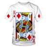 Playing Cards 3D Printing Men's And Women's Fashion T-shirt Plum K Poker Harajuku Street Clothing Kids Boys Comfortable T Shirt