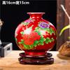 Chinese Style Ceramics Vase Jingdezhen Black Porcelain Crystal Glaze Flower Vase Home Decoration Accessories Handmade Vases