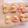 10PCS New Models Colorful Cartoon Bear Series Resin Scrapbook DIY Jewelry Hairpin Headrope Decoration Crafts