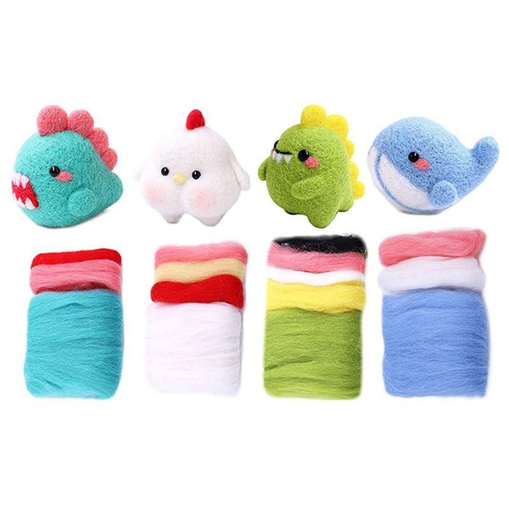Chain Handmade Felt Needle 25 Colors Needle Felting Kit Wool Felting Tools Diy Sheep Wool Felt Toy