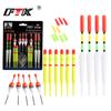 1 Set (15Pcs) Fishing Floats Vertical Buoy Sea Ith Rubbers Mix Size Color for Fishing Tools