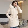 Coat for Women Cotton Jacket Female Winter Thickened Warm Long Jacket Casual Plush Coat Women Warm Loose Large Fur Collar Coat Jacket