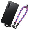 Bracelet Case for Samsung Galaxy A14 4G-5G - Black Silicone Protection with Removable Multicolored Bracelet