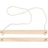 Wooden Poster Holder - A4 - Beige - 2 Supports - Hanging Cord - Solid Wood
