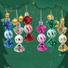 6Pcs/Box Christmas Hanging Candy Ornament with Lanyard Unbreakable Reusable Electroplating Holiday Decoration Xmas Tree Small Sweet Pendant