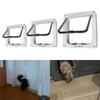 Dog Cat Flap Door with 4 Way Security Lock Flap Door for Dog Cats Kitten ABS Plastic Small Pet Gate Door Kit Cat Dogs Flap Doors